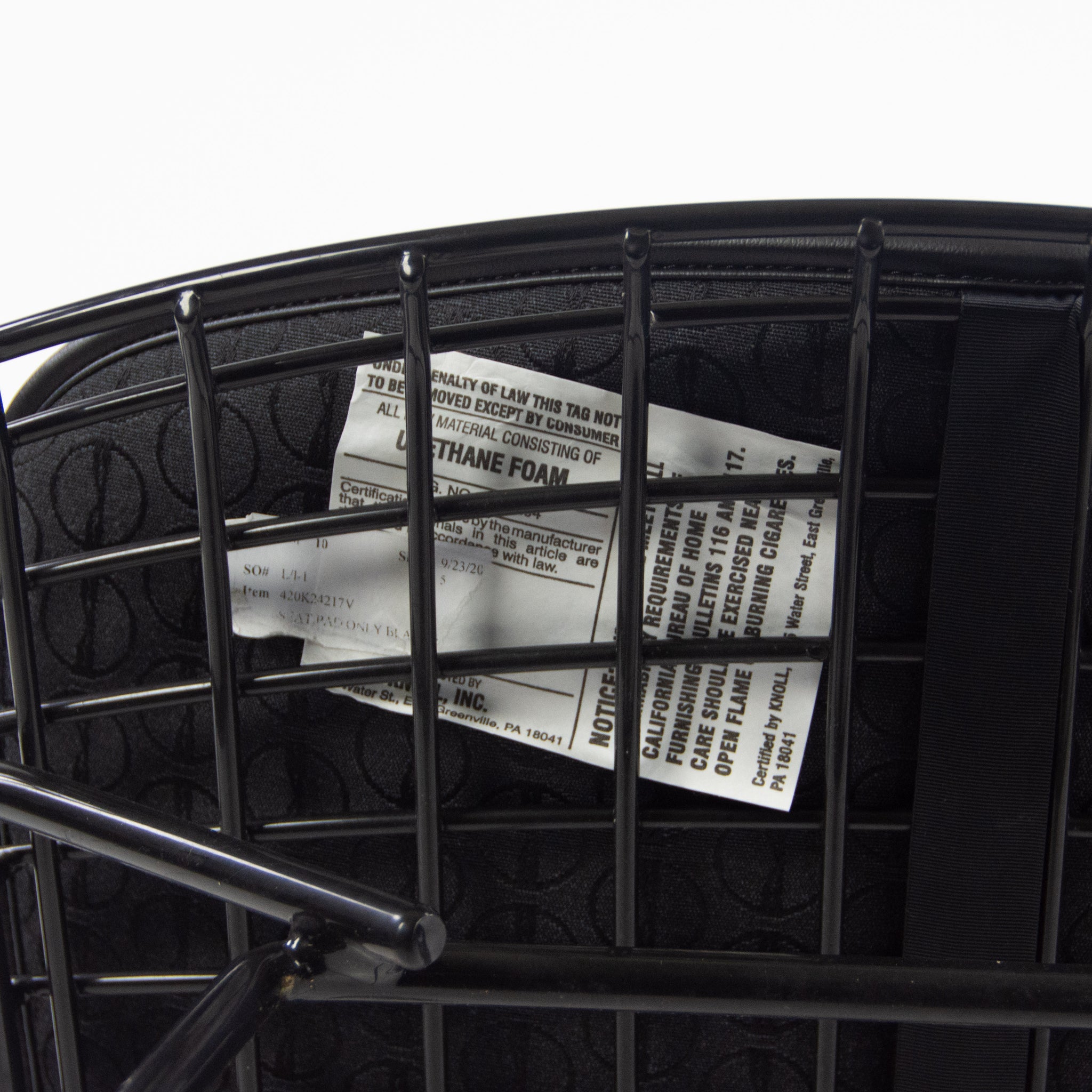 SOLD Knoll International Harry Bertoia Wire Side Dining Chairs Black Set of Six