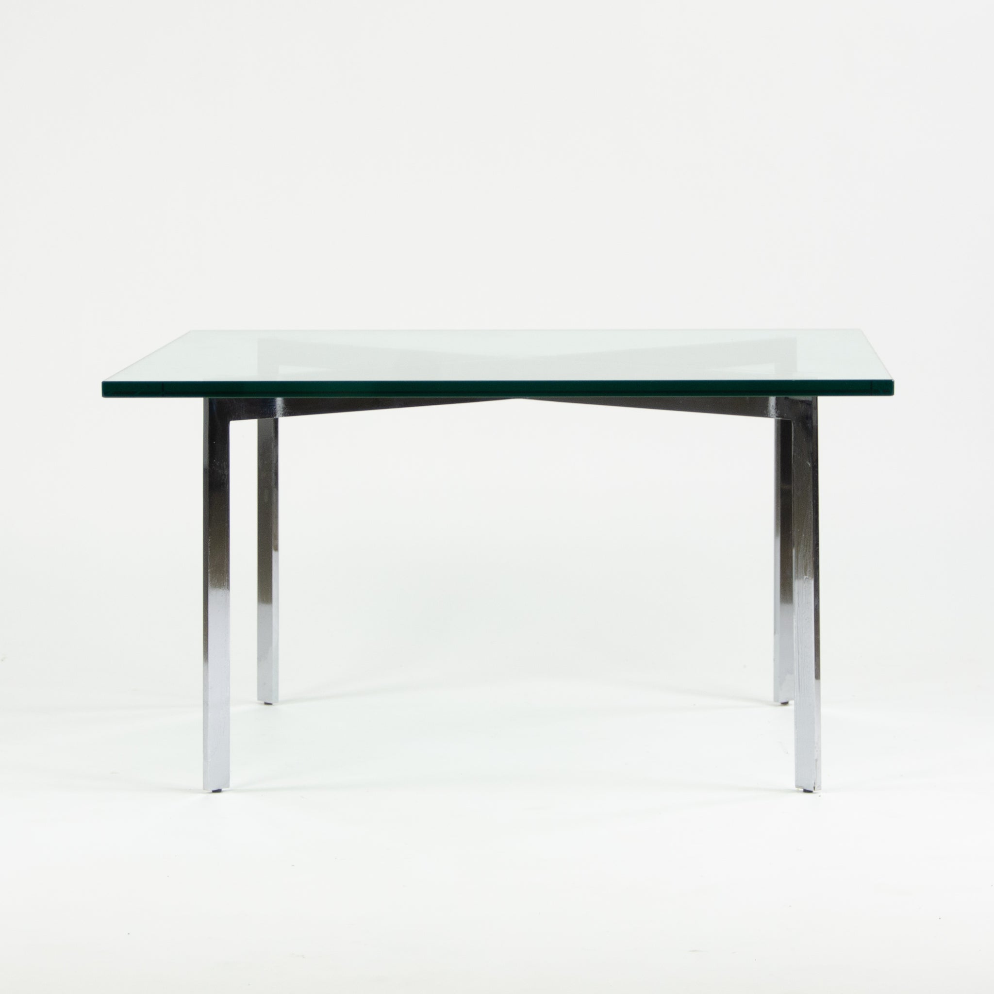 SOLD Knoll Mies Van Der Rohe Barcelona Coffee Table 34 Inch Glass Steel