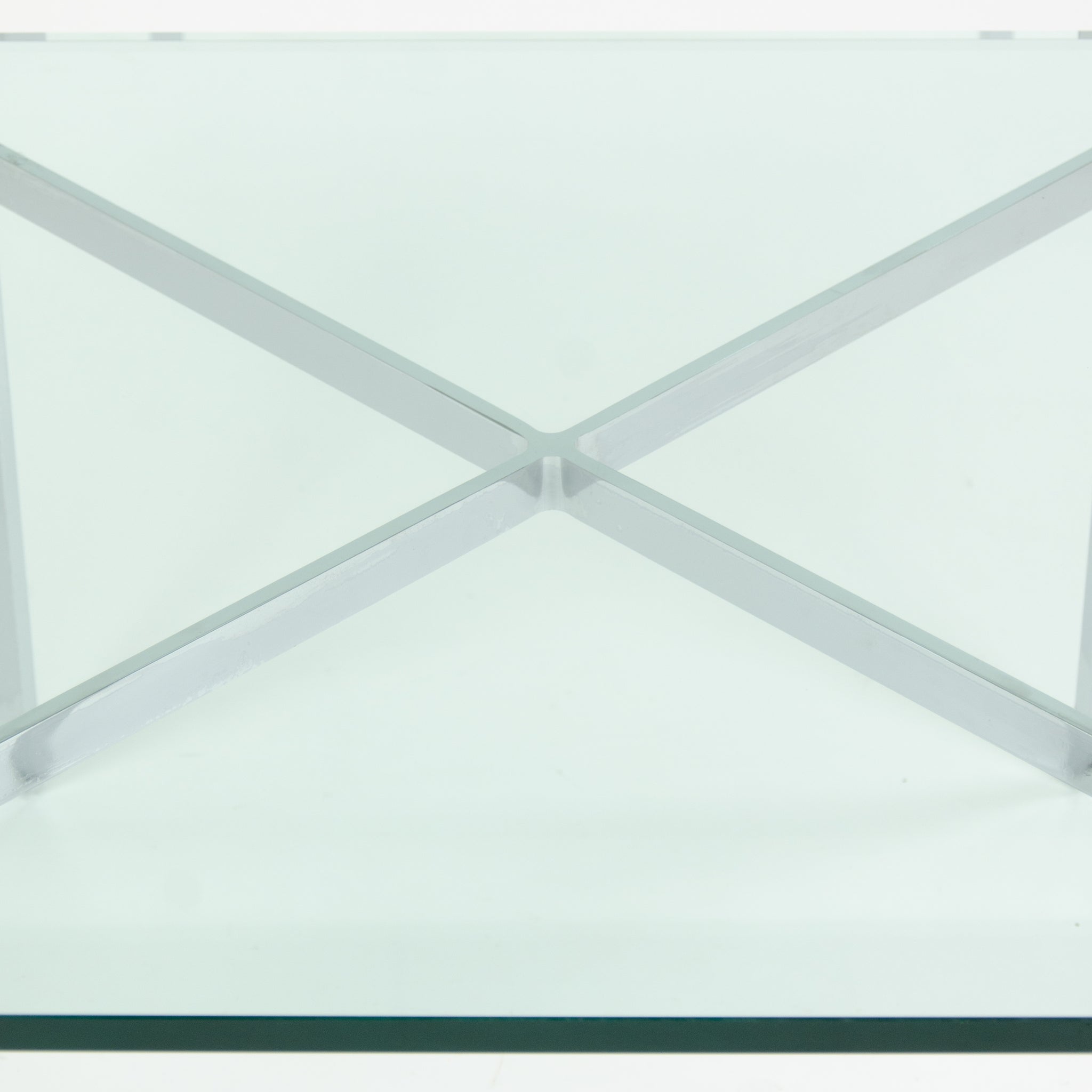 SOLD Knoll Mies Van Der Rohe Barcelona Coffee Table 34 Inch Glass Steel