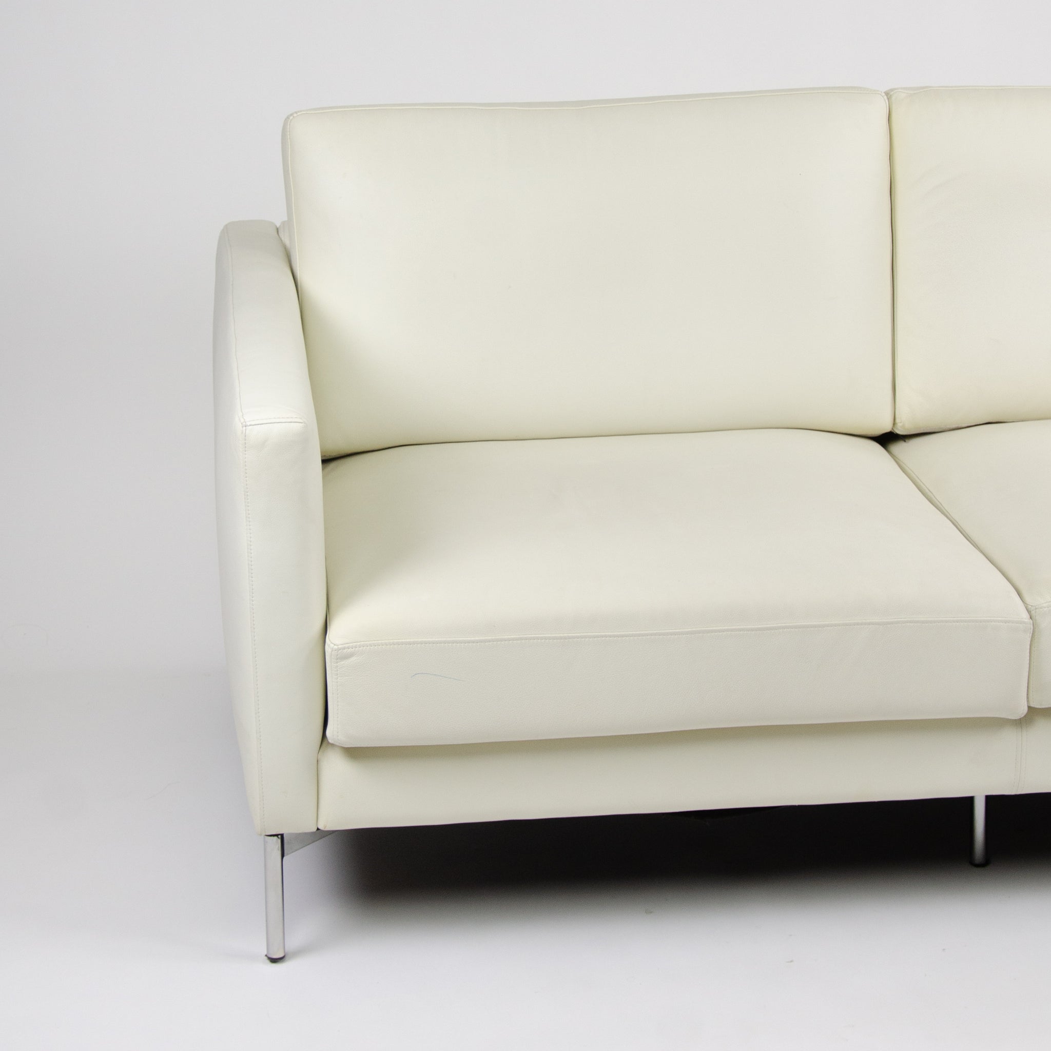 SOLD Knoll International Divina Settee Sofa by Piero Lissoni MINT! Ivory Leather