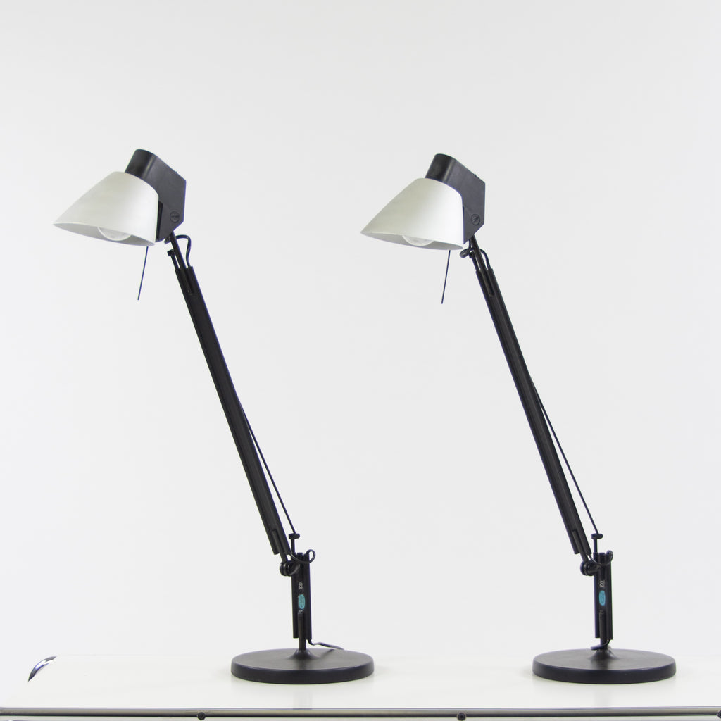 Mario Barbaglia and Marco Colombo Vintage Italiana Luce Mod Studio Table Lamp 2x