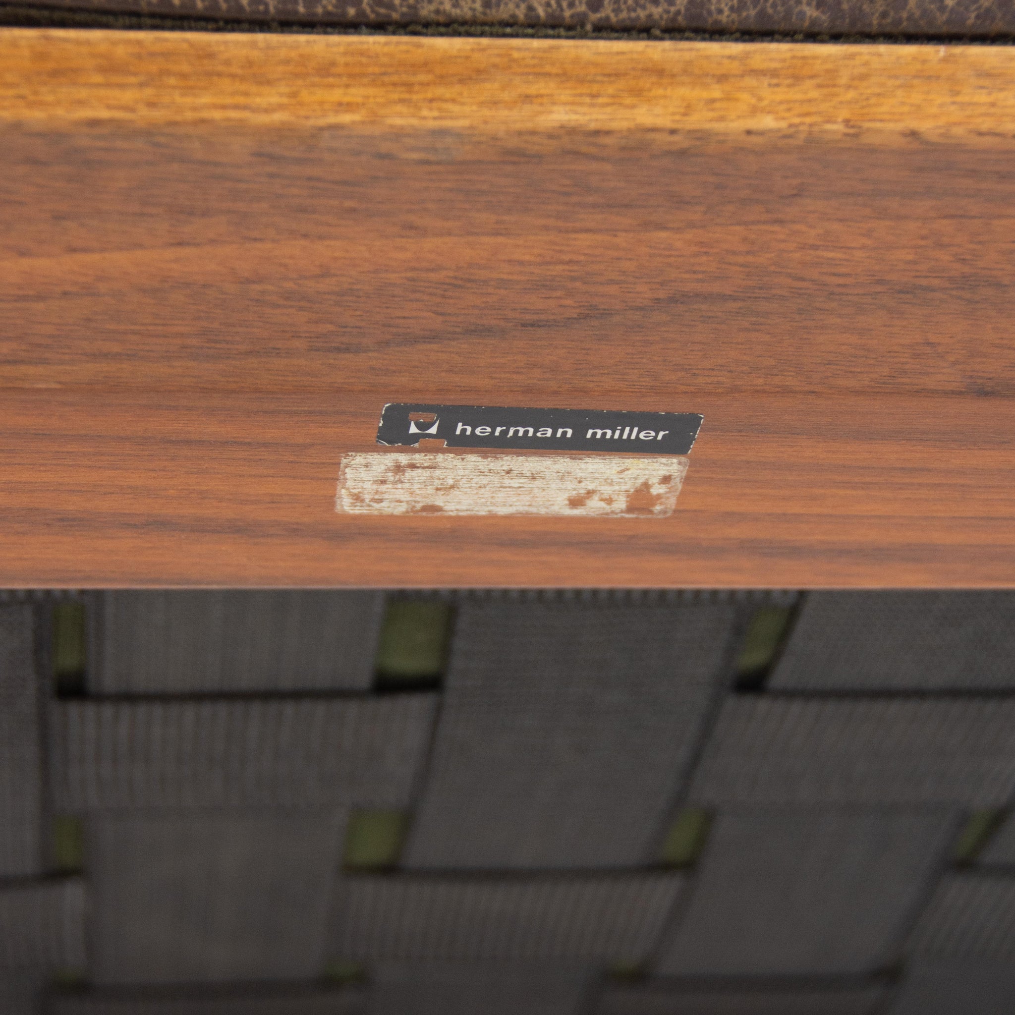 SOLD 1980s Vintage Eames Herman Miller Three Seater Sofa Walnut and Brown Leather #2