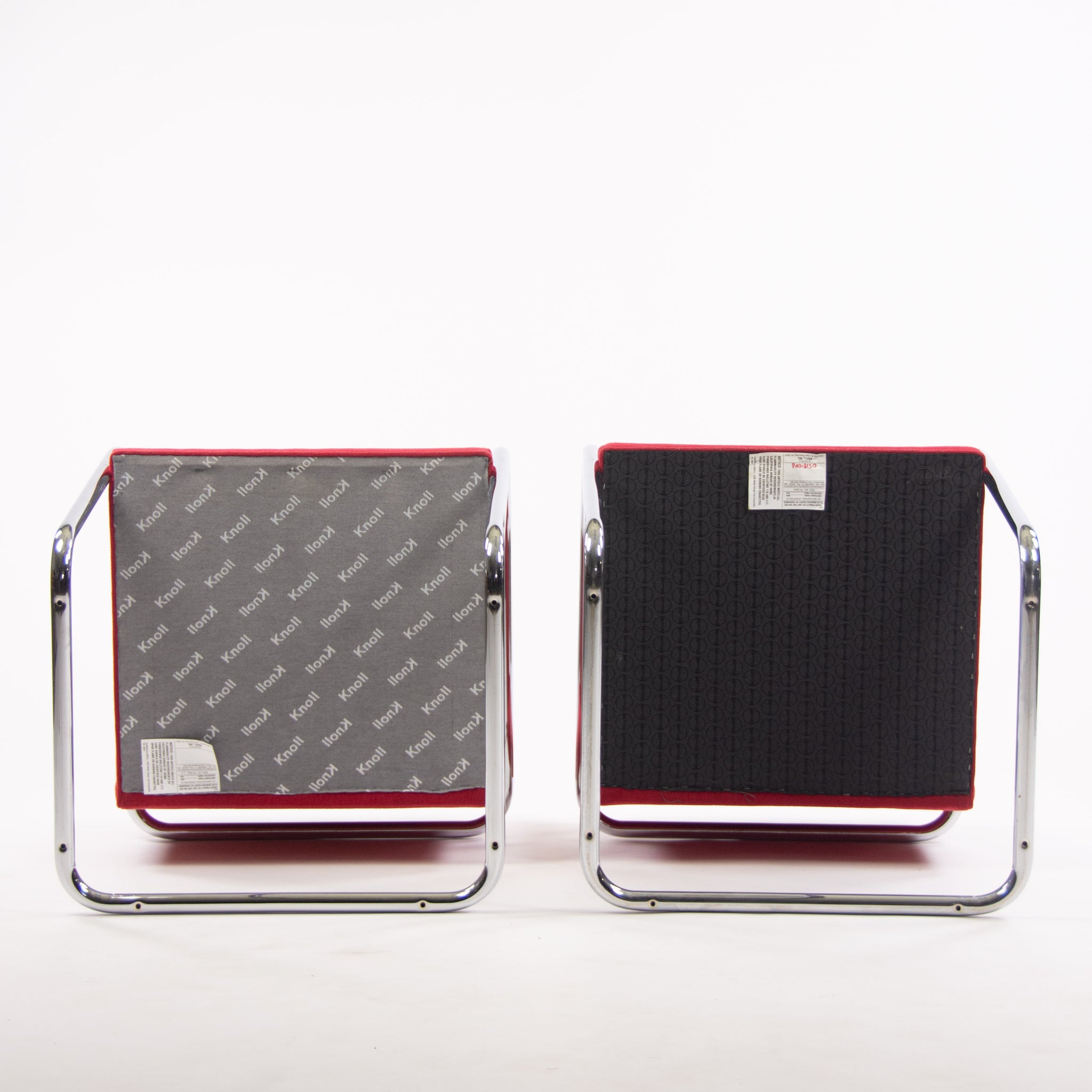 Knoll Mies Van Der Rohe Brno Chairs Red Fabric Sets Avail 2000s