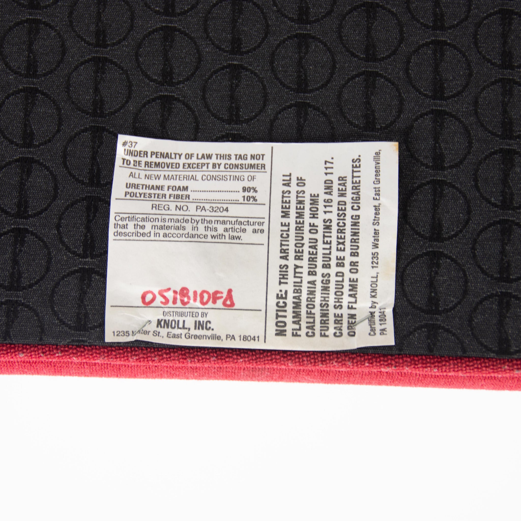 Knoll Mies Van Der Rohe Brno Chairs Red Fabric Sets Avail 2000s