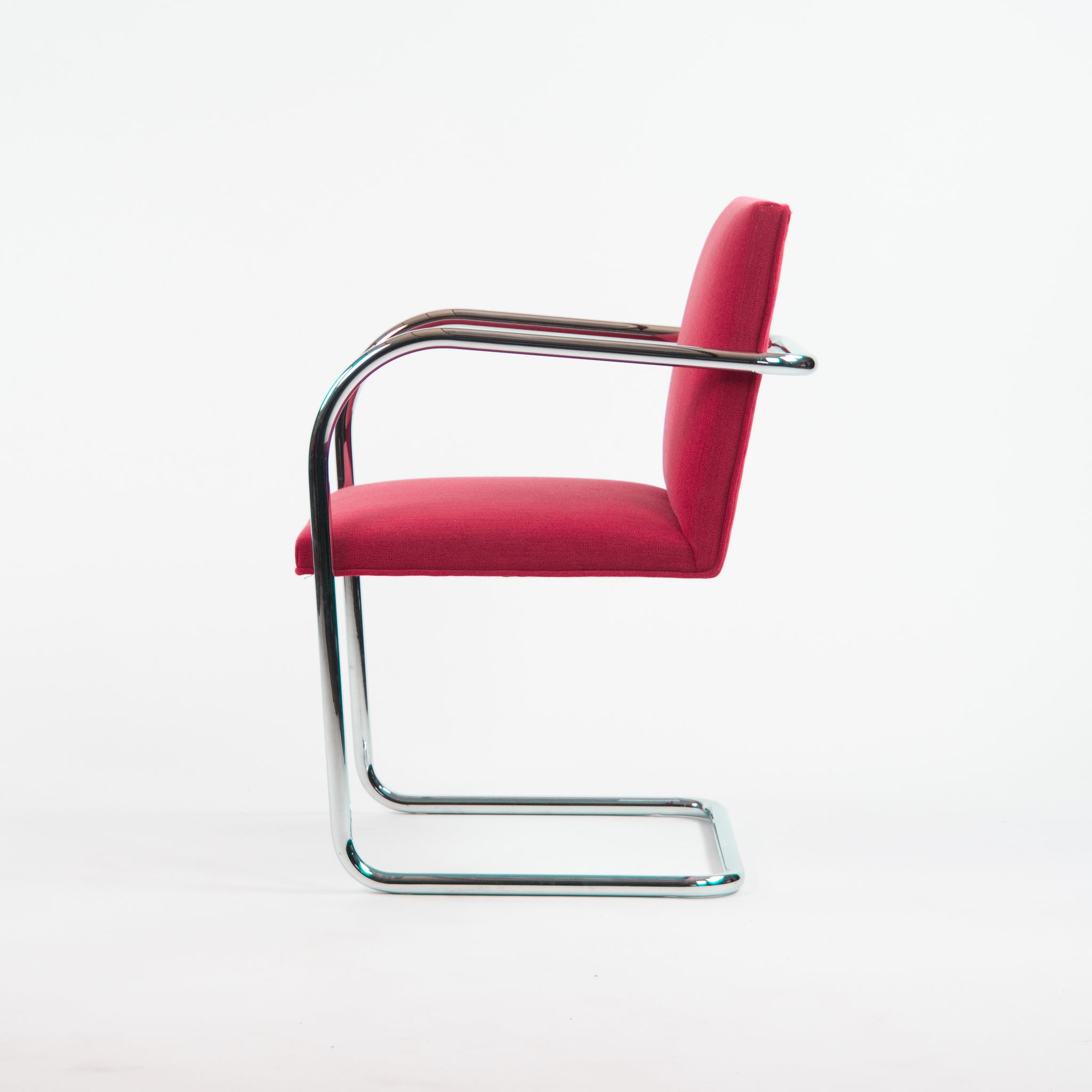 Knoll Mies Van Der Rohe Brno Chairs Red Fabric Sets Avail 2000s