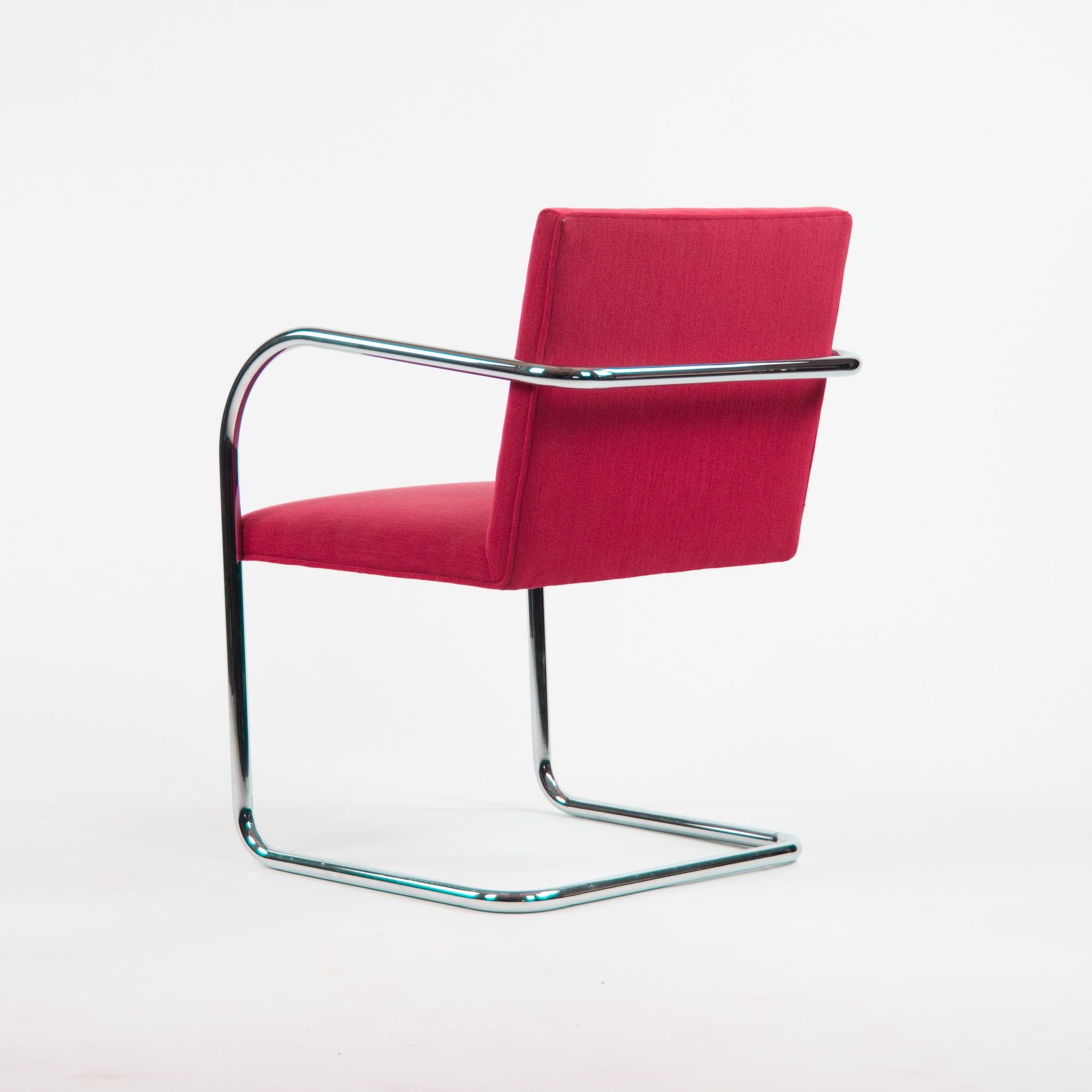 Knoll Mies Van Der Rohe Brno Chairs Red Fabric Sets Avail 2000s