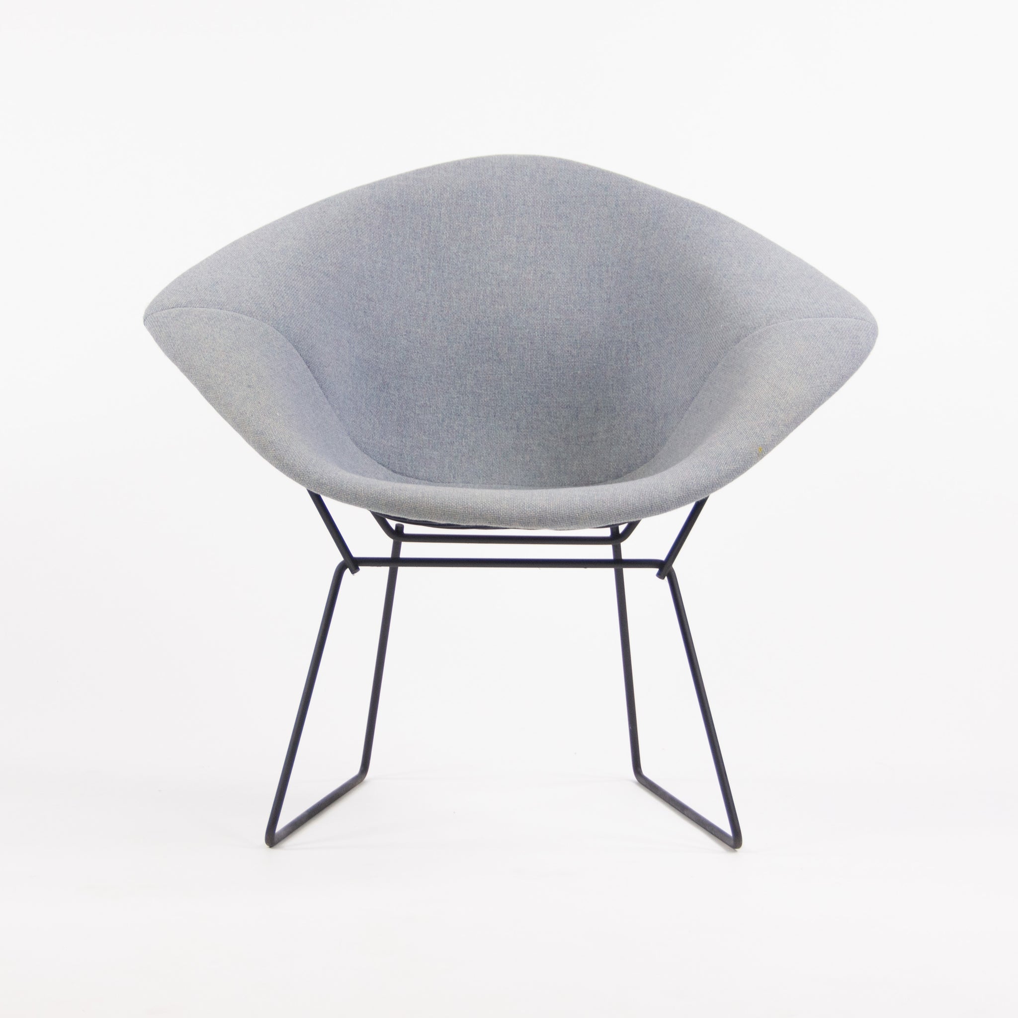 SOLD Knoll International Vintage Harry Bertoia Wire Diamond Chair Blue Frame Full Pad