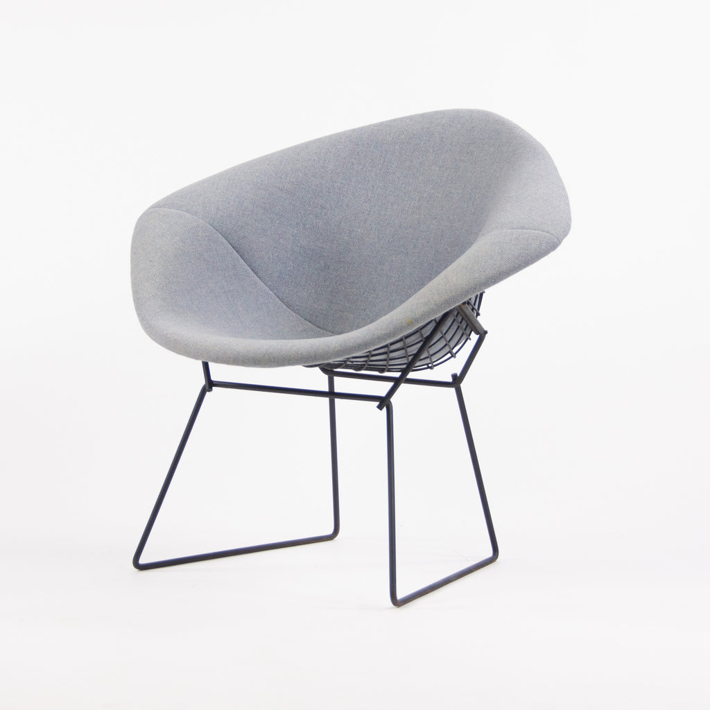 SOLD Knoll International Vintage Harry Bertoia Wire Diamond Chair Blue Frame Full Pad