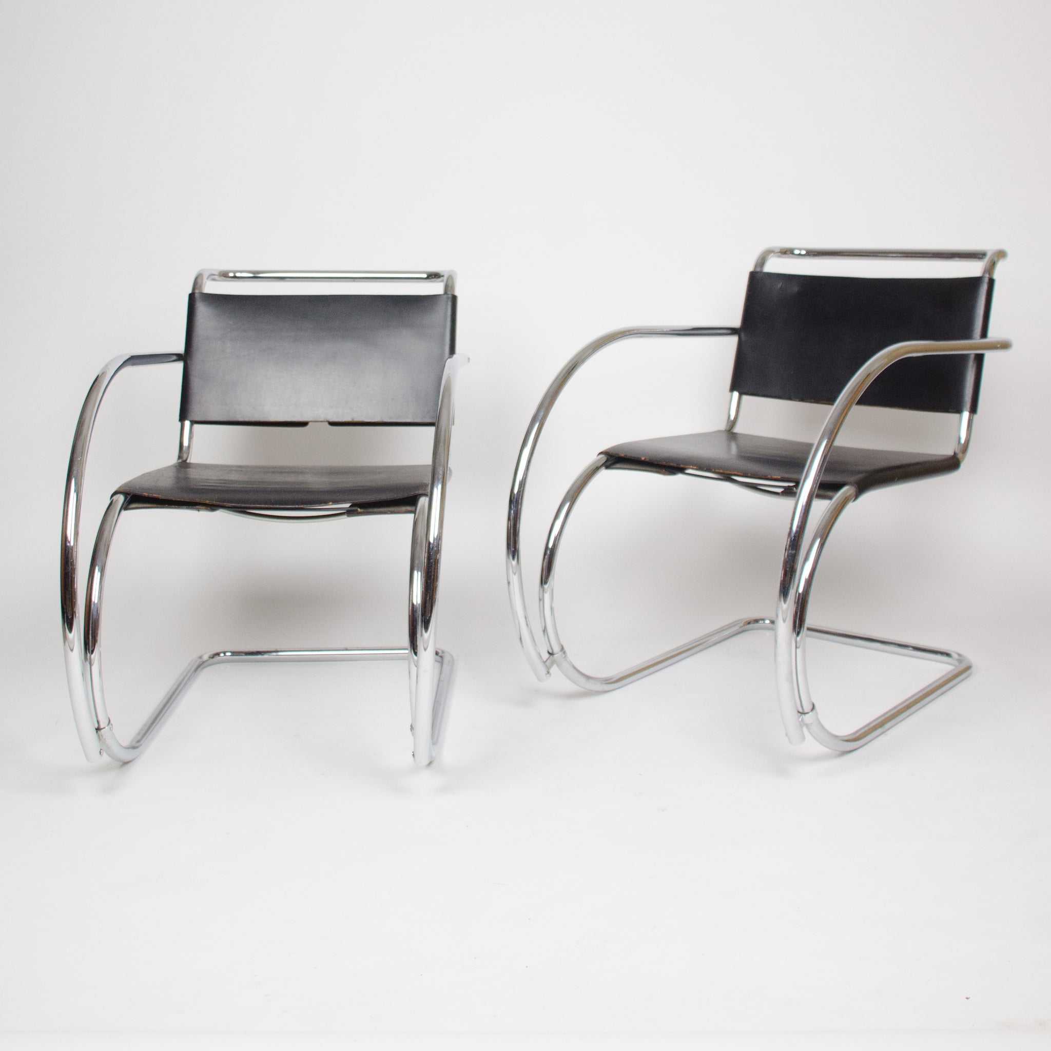 SOLD Knoll International Mies Van Der Rohe MR20 Lounge Armchairs