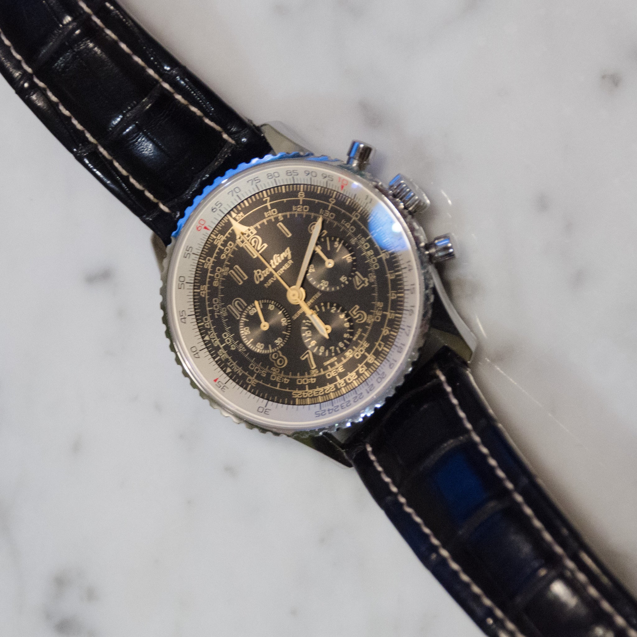 SOLD Breitling Old Navitimer Mecanique Serie Limitee Display Back Edition of 400