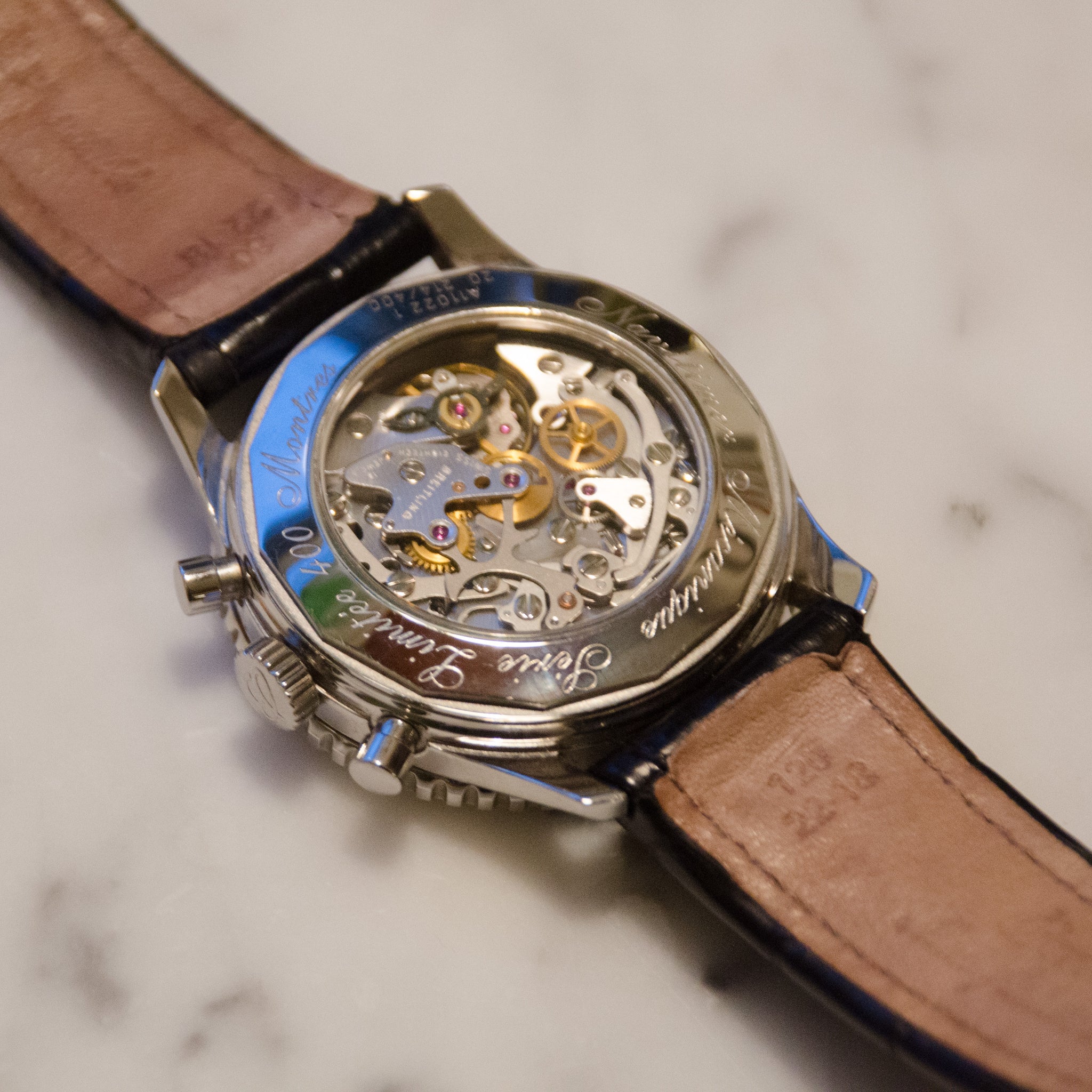 SOLD Breitling Old Navitimer Mecanique Serie Limitee Display Back Edition of 400