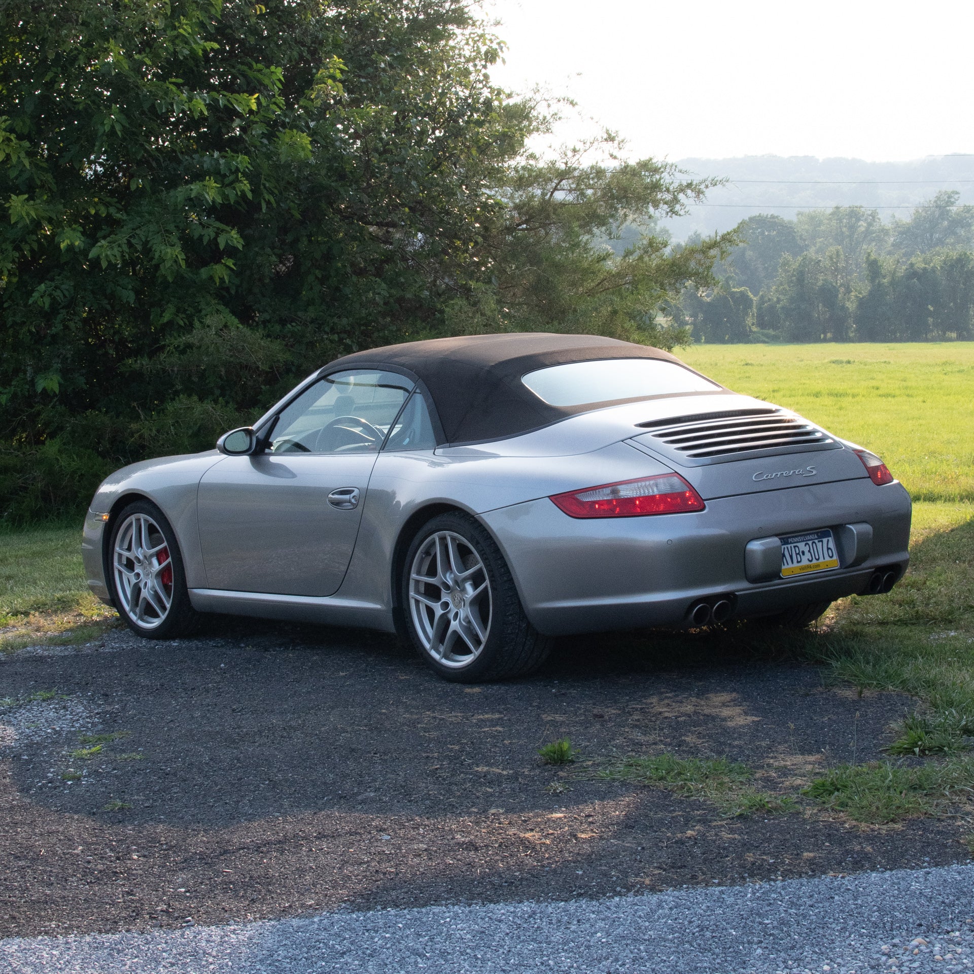 SOLD 2006 Porsche 911 Carrera S Cabriolet in GT Silver Metallic with Cocoa Interior