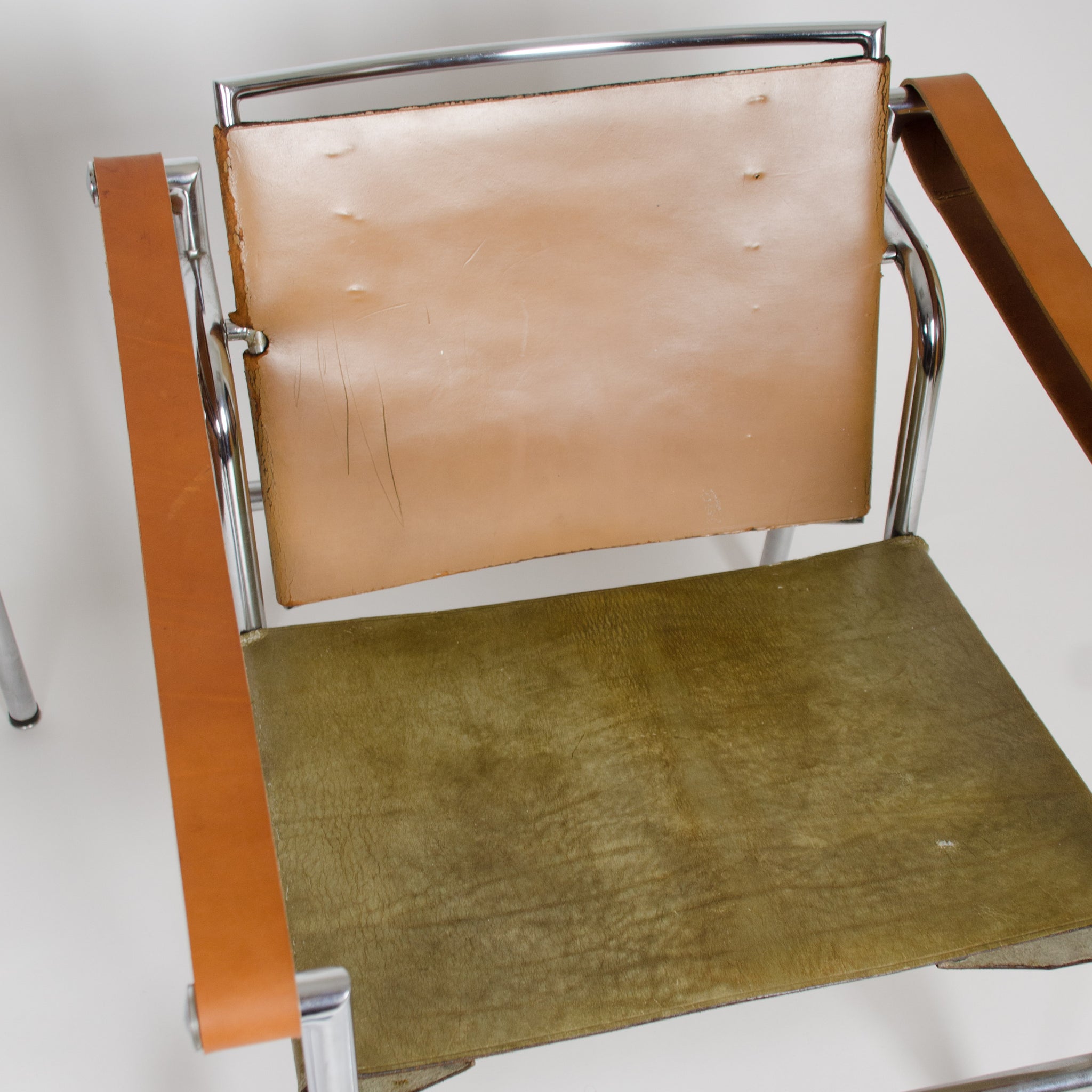 1950's Authentic Le Corbusier Marked STENDIG LC1 Basculant Chairs Thonet Cassina