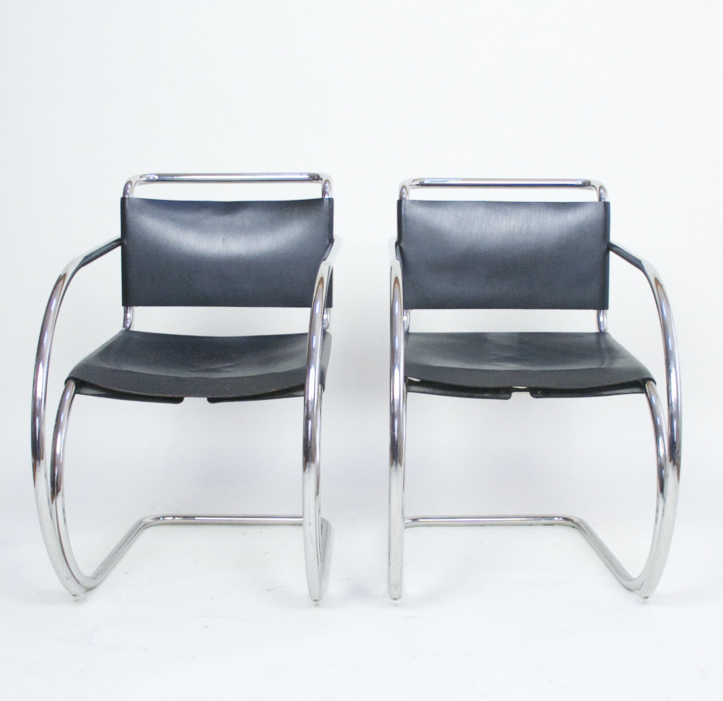 SOLD Knoll International Mies Van Der Rohe MR20 Armchairs - Bauhaus Era