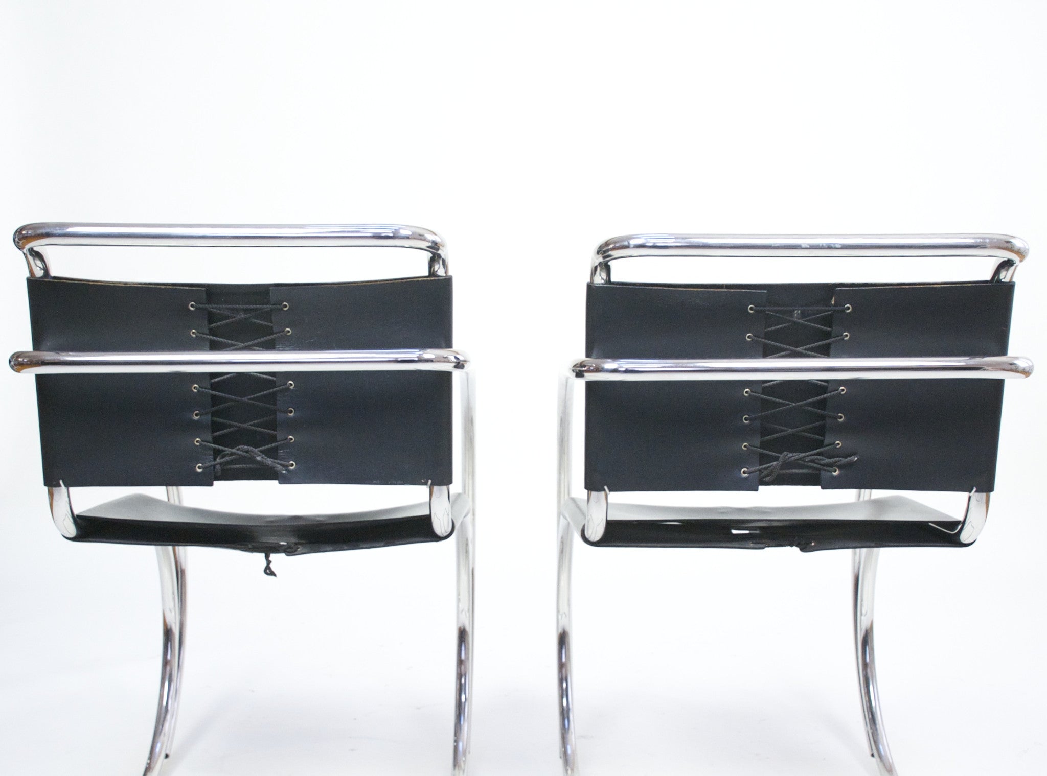 SOLD Knoll International Mies Van Der Rohe MR20 Armchairs - Bauhaus Era