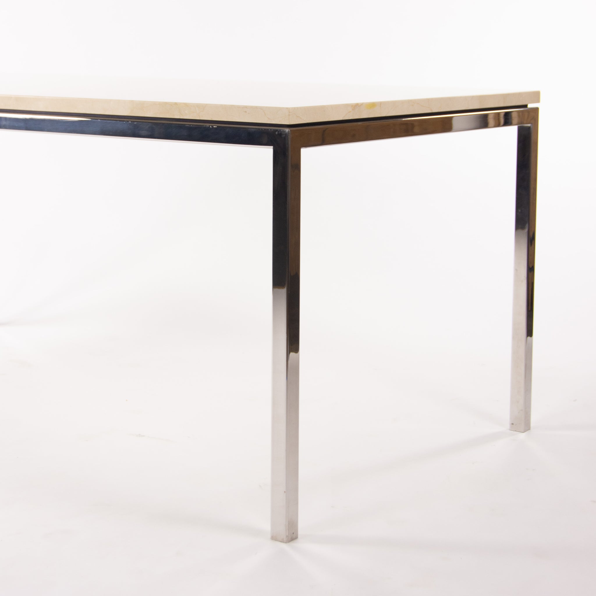 Granite 6x3 ft Meeting Dining Conference Table Beige w/ Stainless Base Knoll