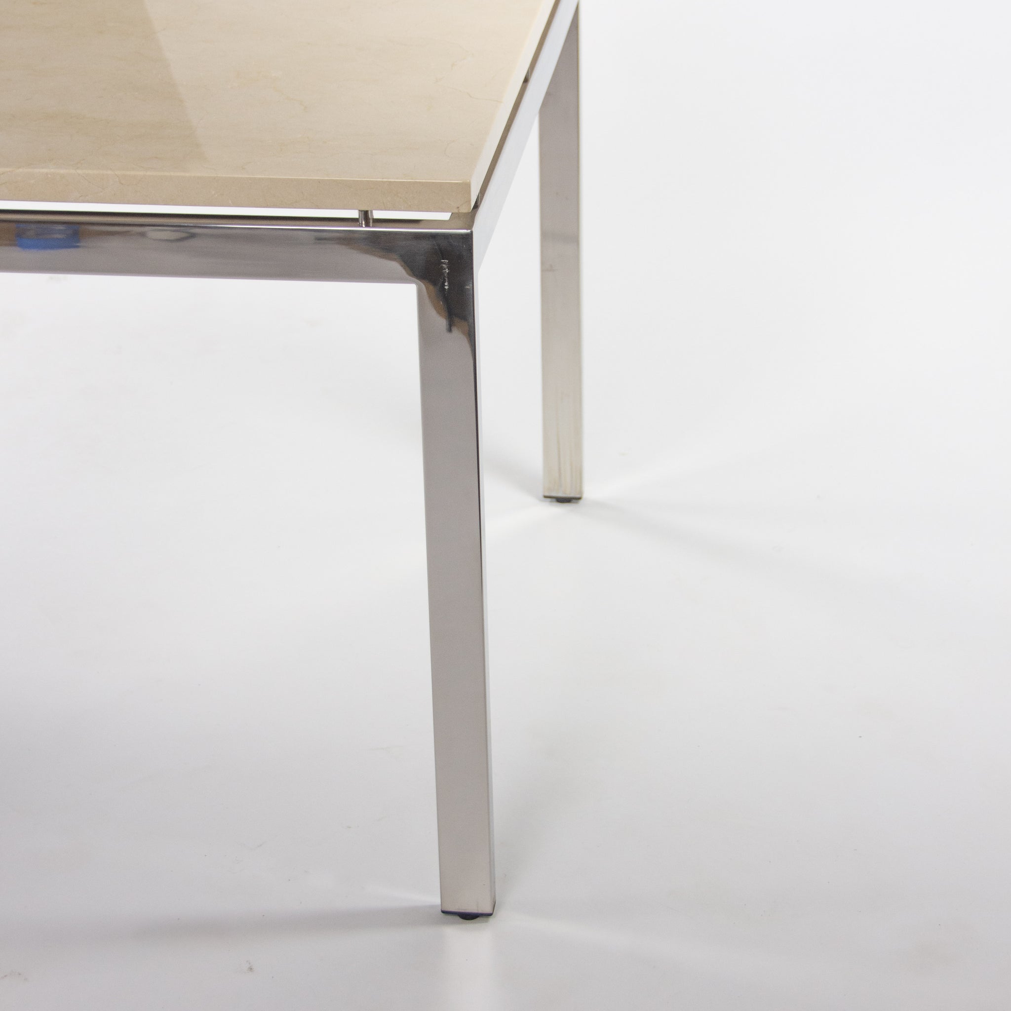 Granite Cumberland 6x3 Meeting Dining Conference Table Beige w/ Stainless Steel Base