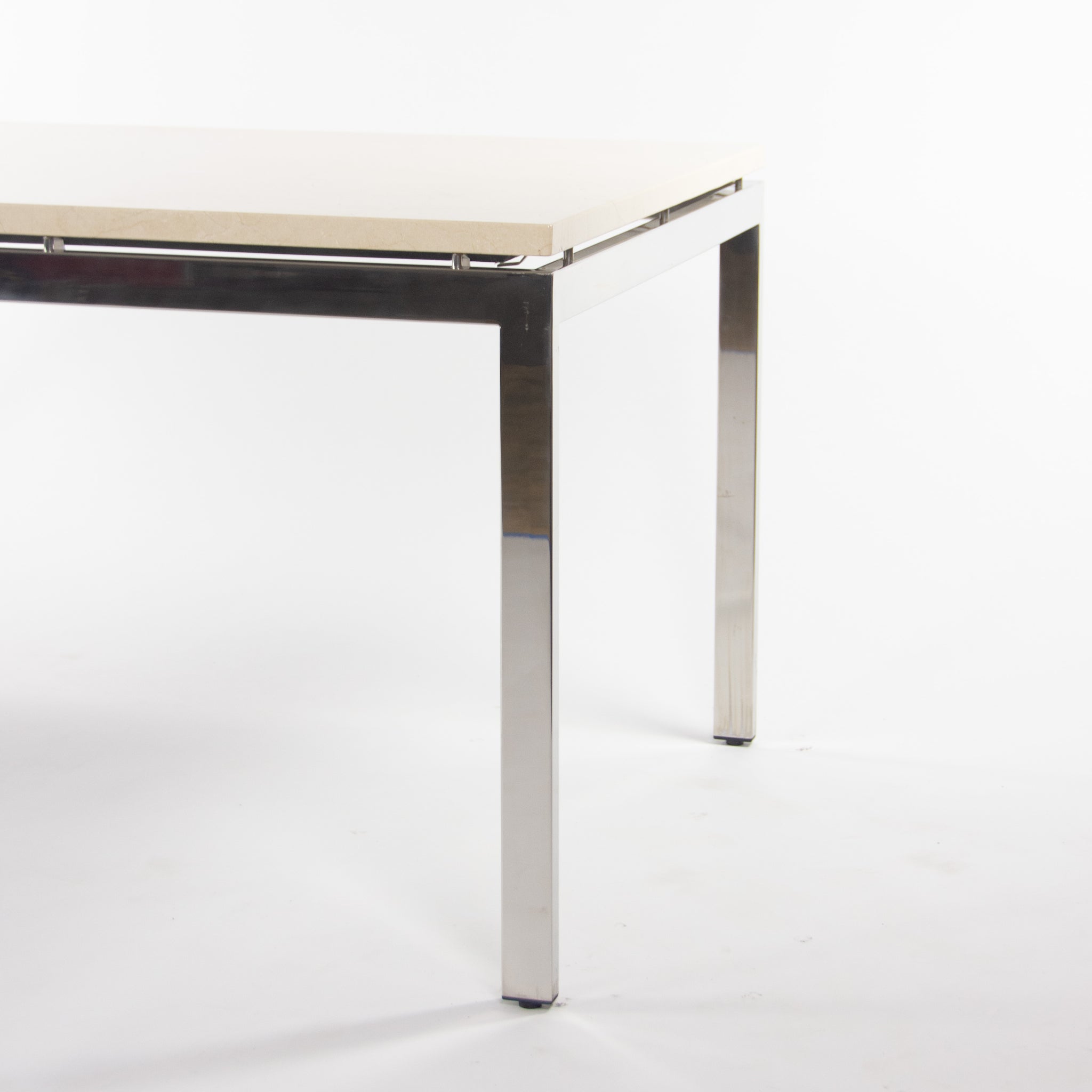 Granite Cumberland 6x3 Meeting Dining Conference Table Beige w/ Stainless Steel Base