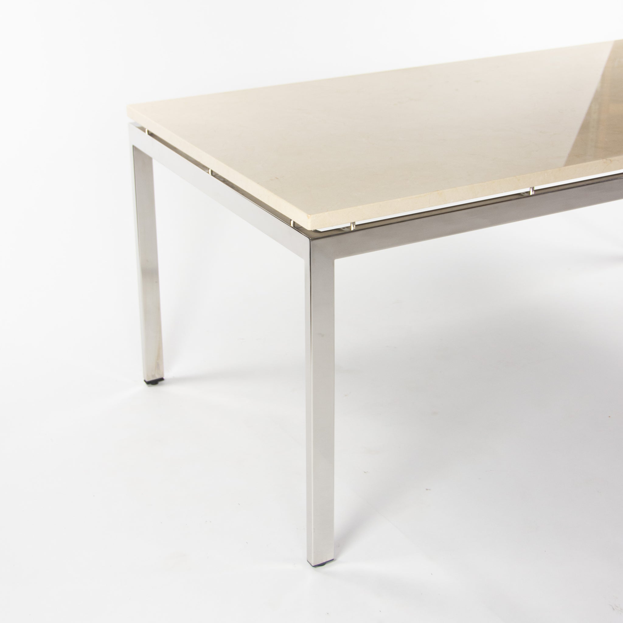 Granite Cumberland 6x3 Meeting Dining Conference Table Beige w/ Stainless Steel Base