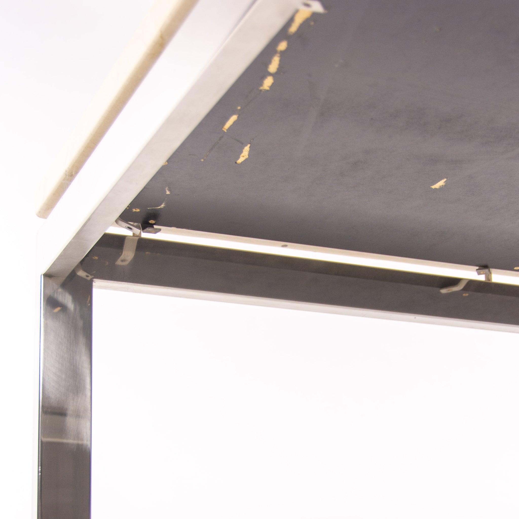 Granite Cumberland 6x3 Meeting Dining Conference Table Beige w/ Stainless Steel Base