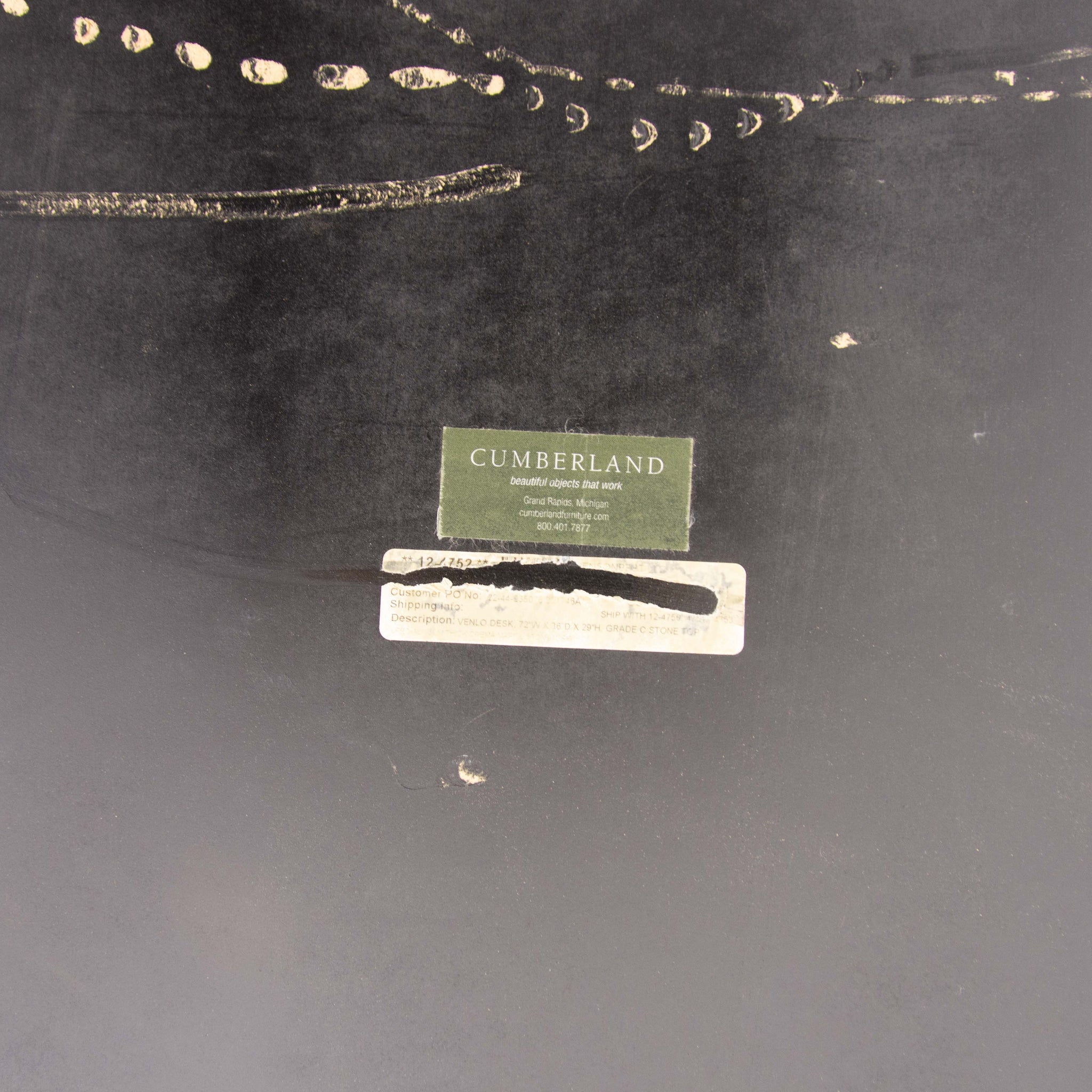 Granite Cumberland 6x3 Meeting Dining Conference Table Beige w/ Stainless Steel Base