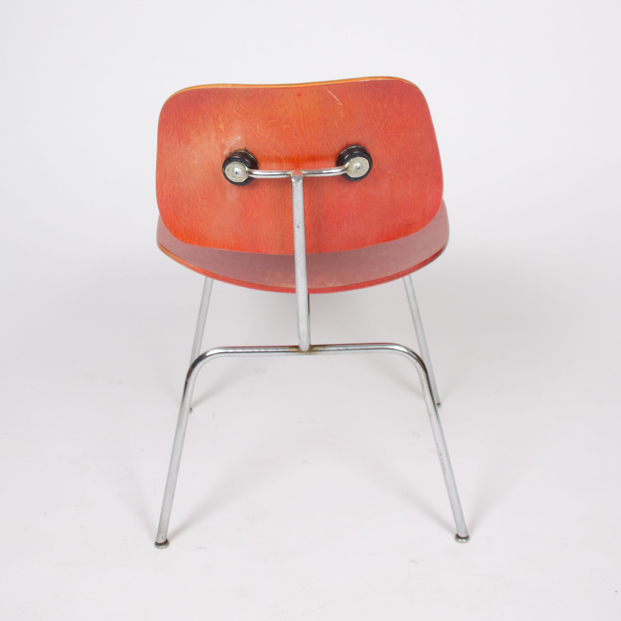 Eames Evans Herman Miller 1940's DCM Dining Chairs Red Aniline Dye 1x Available