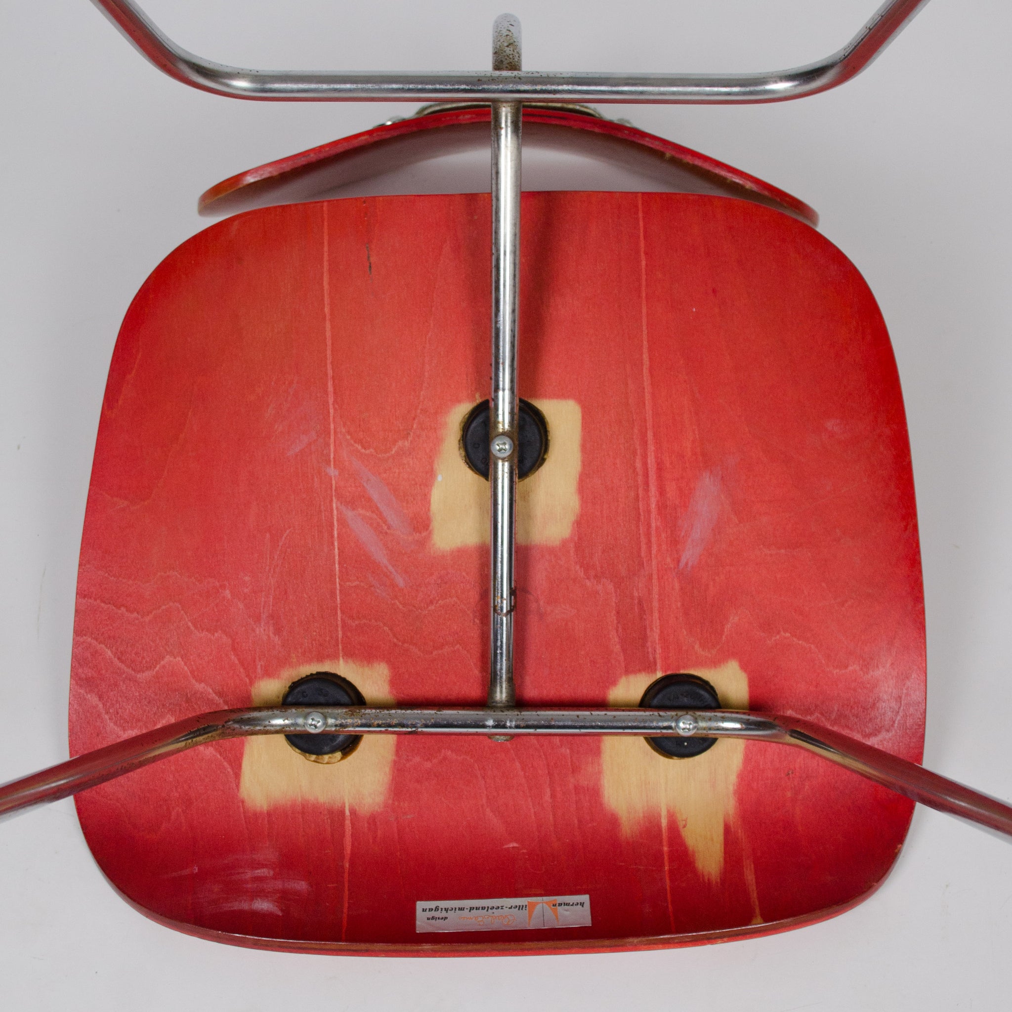 Eames Evans Herman Miller 1940's DCM Dining Chairs Red Aniline Dye 1x Available