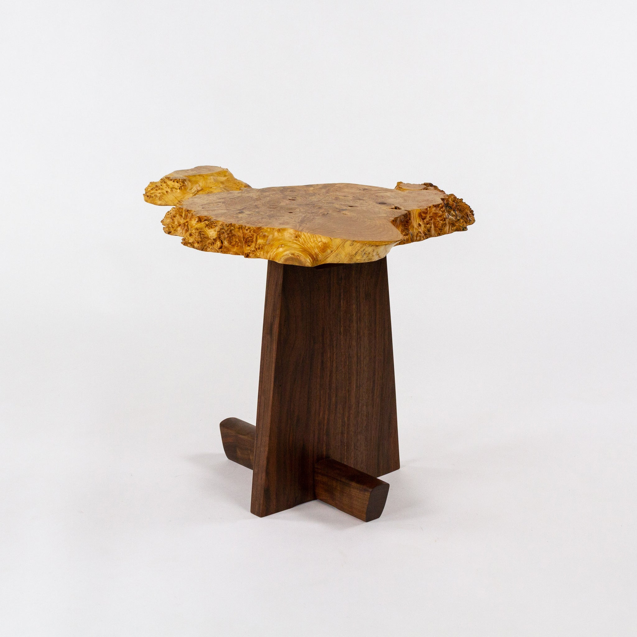 Mira Nakashima Maple Burl Minguren I Side Table George Nakashima Studio
