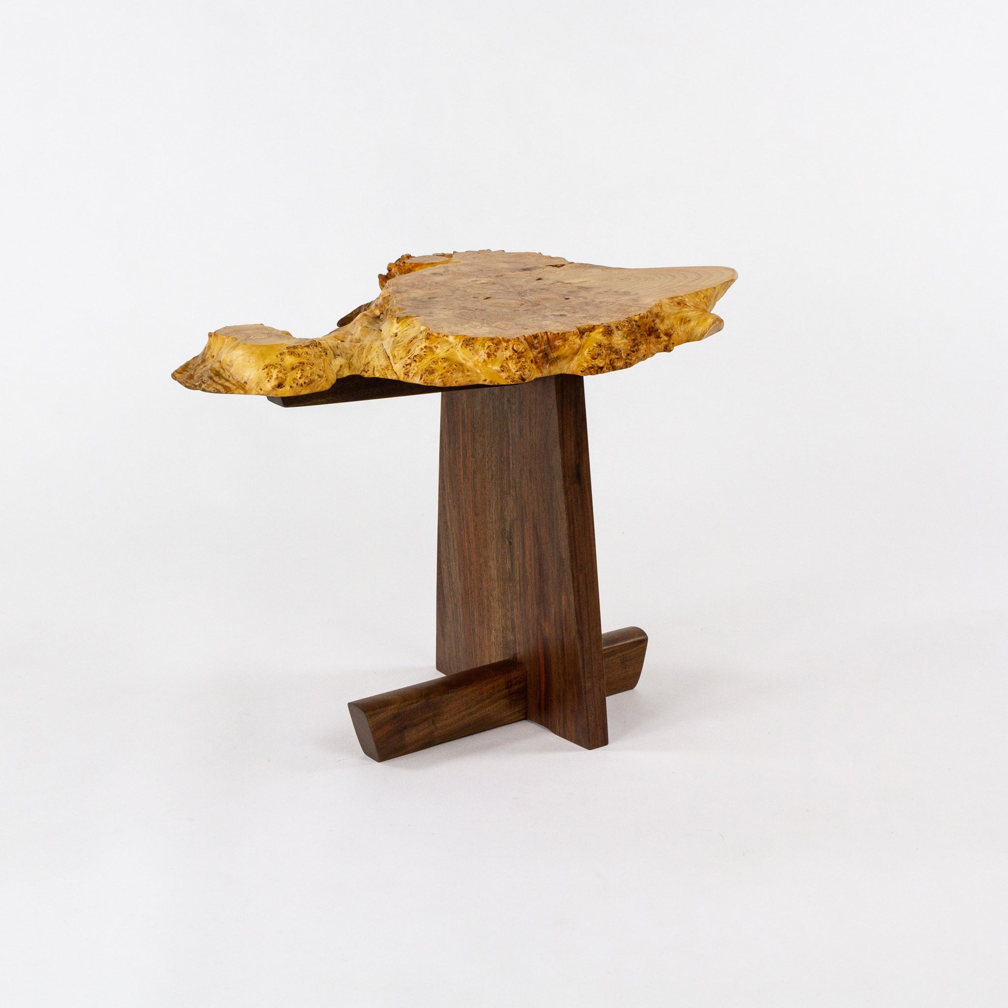 Mira Nakashima Maple Burl Minguren I Side Table George Nakashima Studio