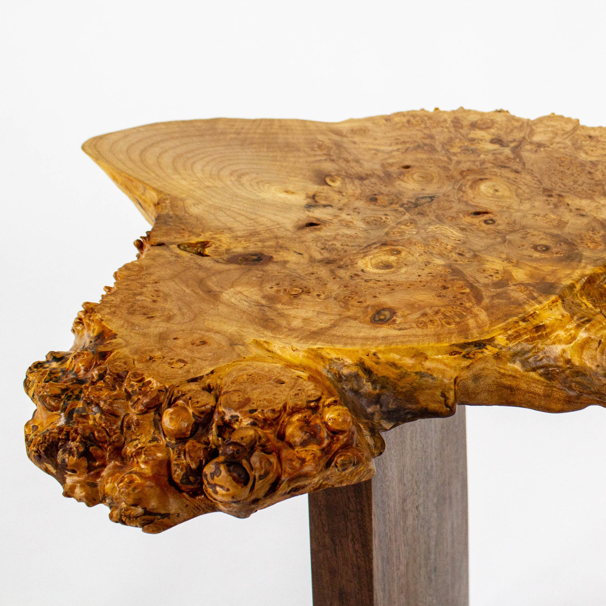 Mira Nakashima Maple Burl Minguren I Side Table George Nakashima Studio