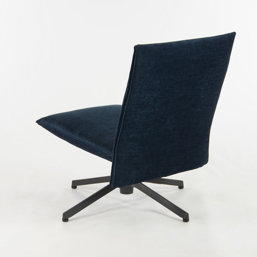 2021 BO31-C Low Back Armless Pilot Chair by Edward Barber and Jay Osgerby for Knoll in Blue Fabric
