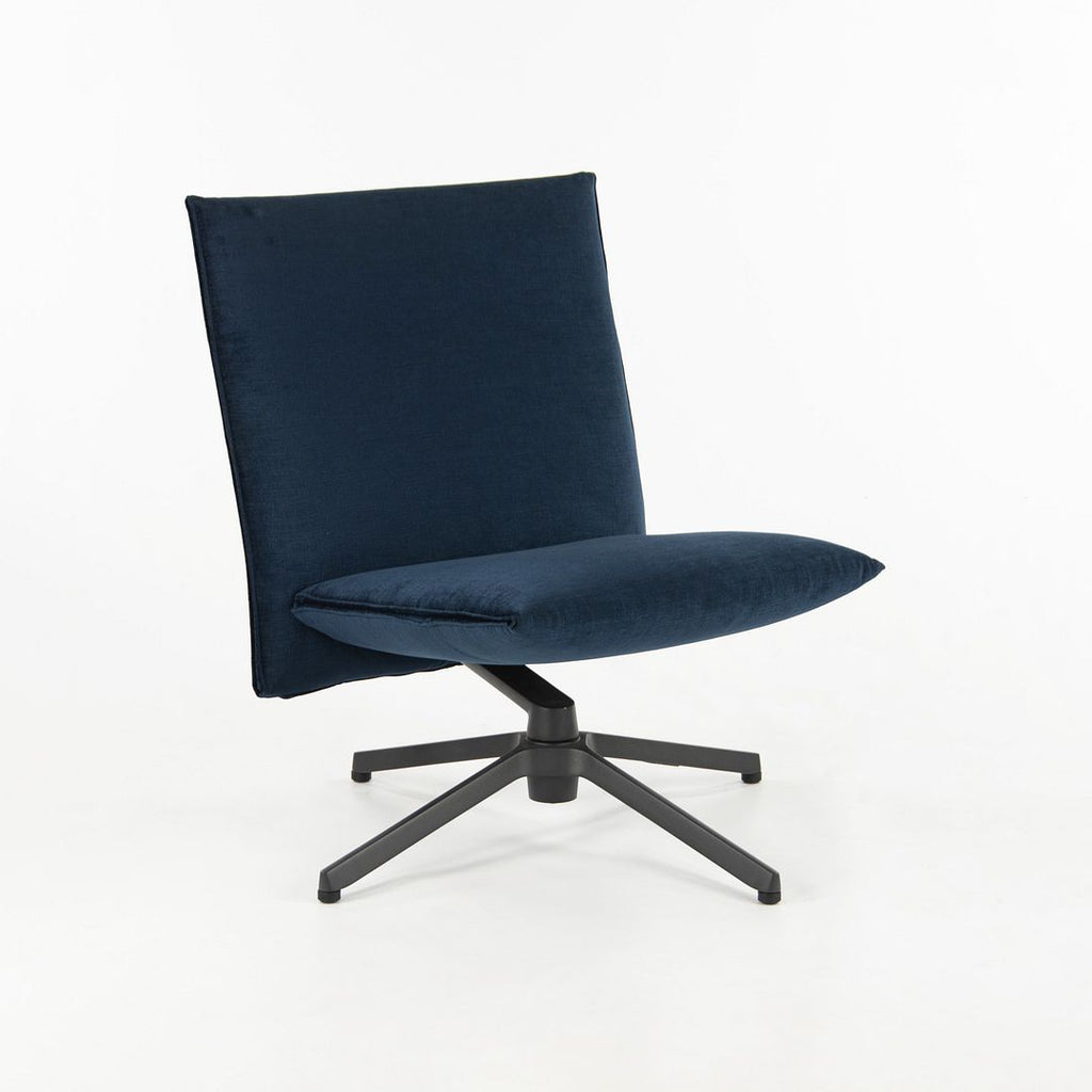 2021 BO31-C Low Back Armless Pilot Chair by Edward Barber and Jay Osgerby for Knoll in Blue Fabric
