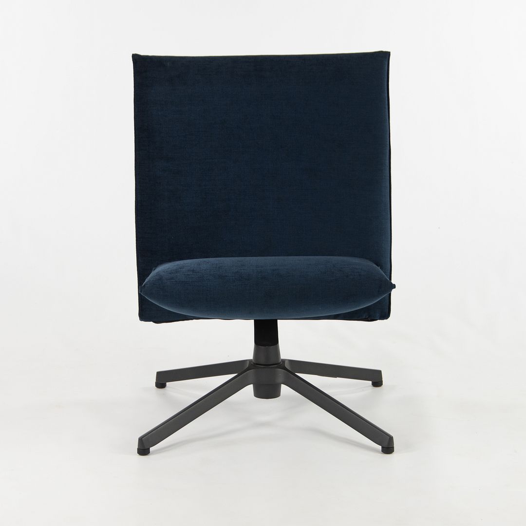 2021 BO31-C Low Back Armless Pilot Chair by Edward Barber and Jay Osgerby for Knoll in Blue Fabric