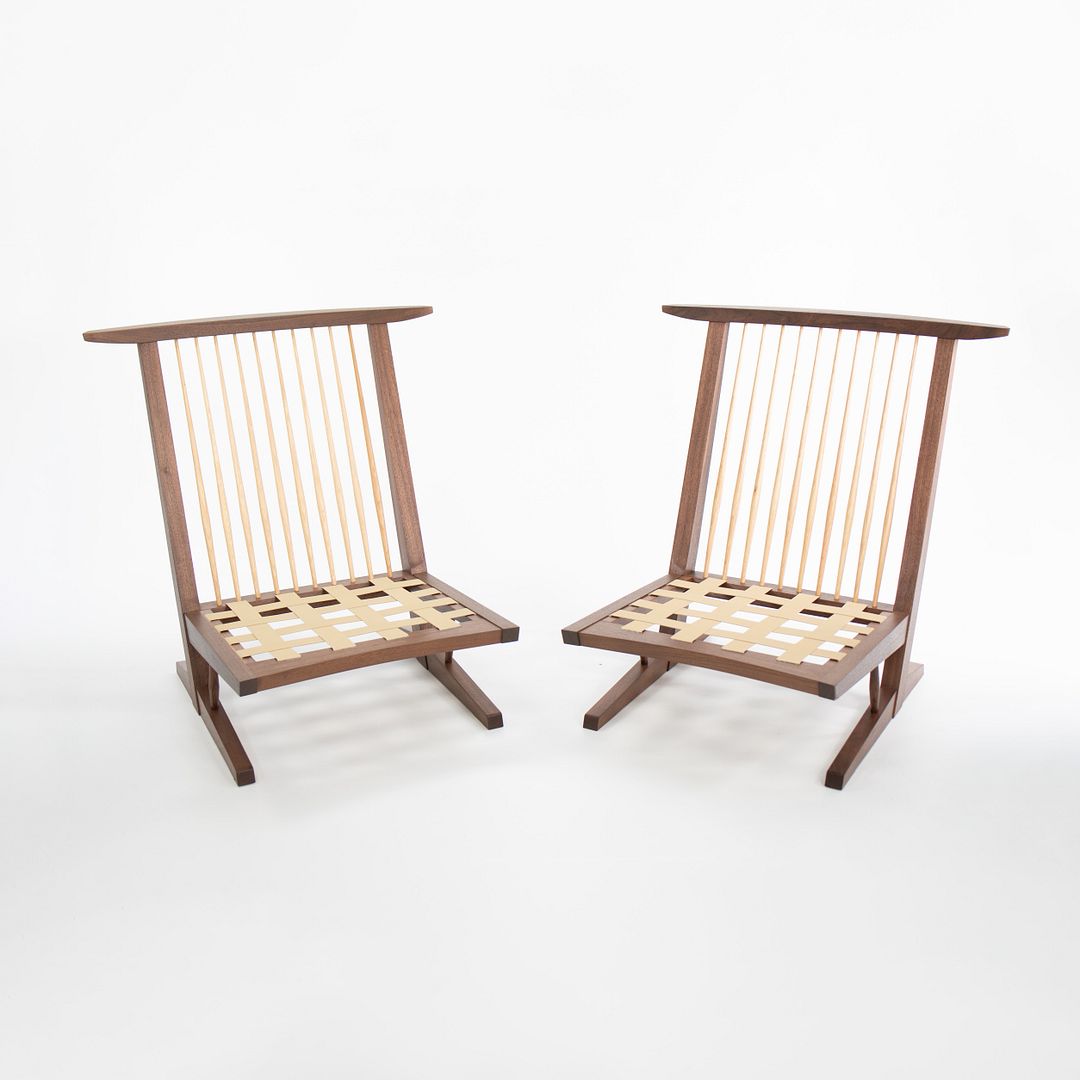 2022 Conoid Cushion Chairs by Mira Nakashima in Black Walnut