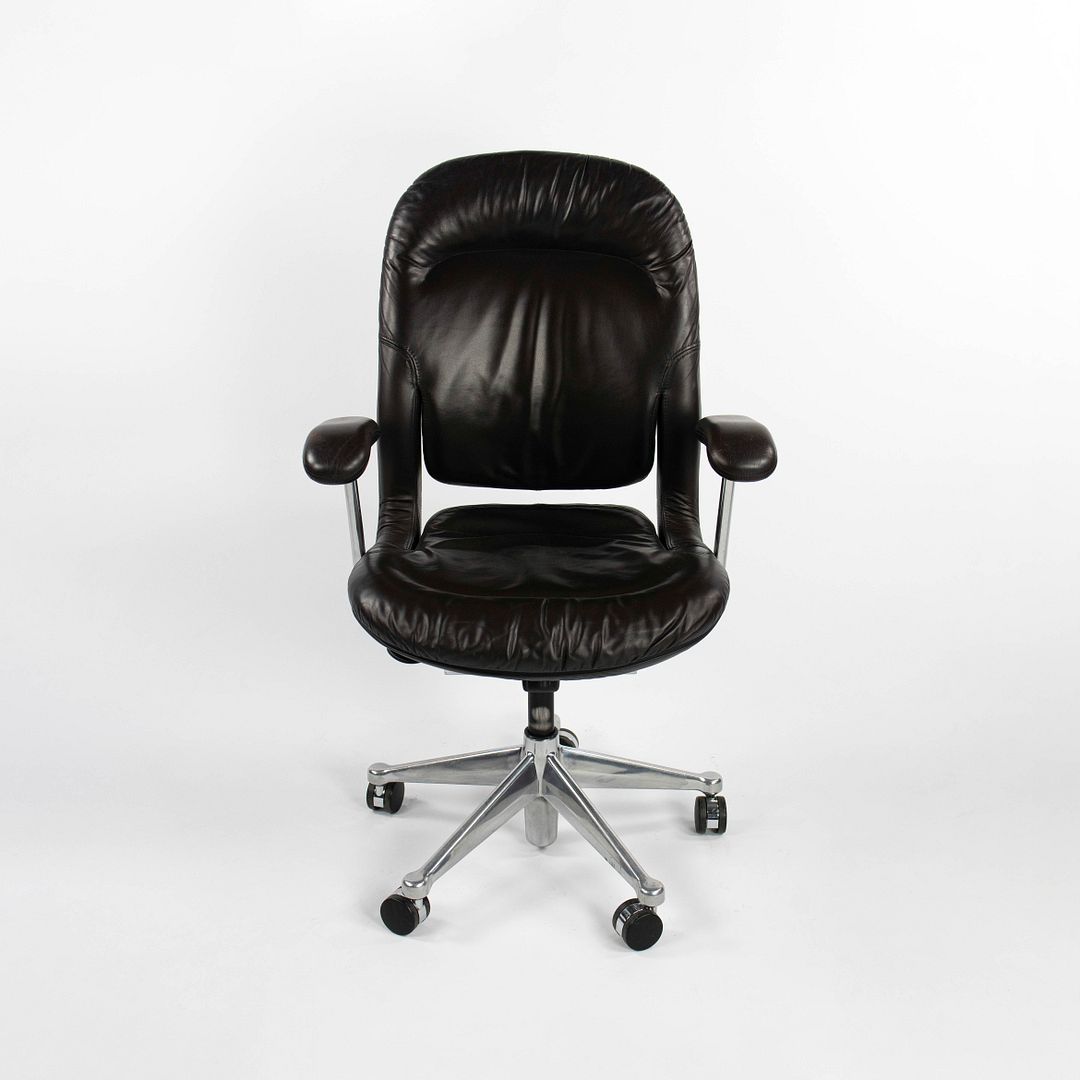 1980s Equa Chair by Bill Stumpf and Don Chadwick for Herman Miller in Dark Brown Leather
