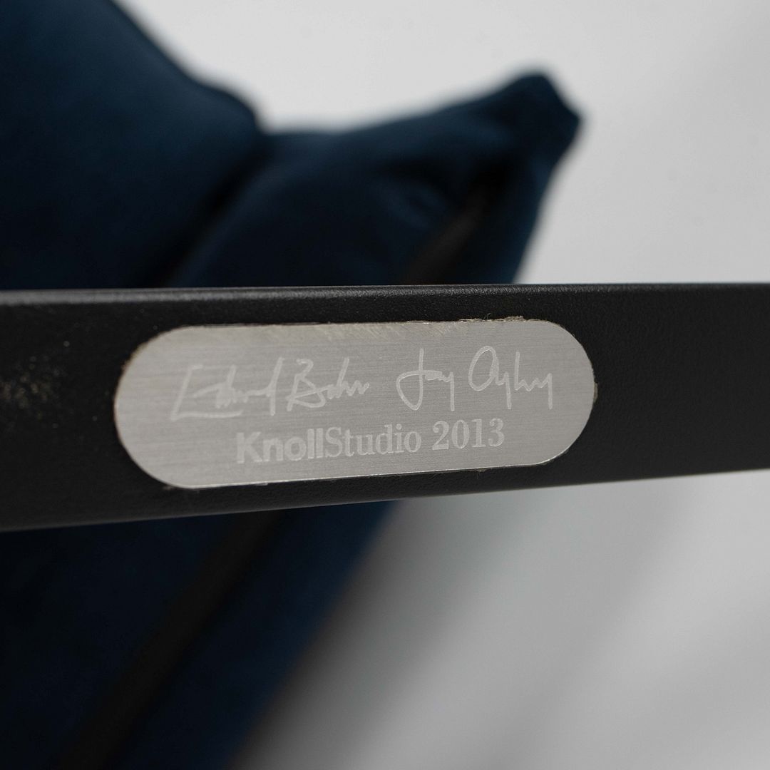 2021 BO31-C Low Back Armless Pilot Chair by Edward Barber and Jay Osgerby for Knoll in Blue Fabric